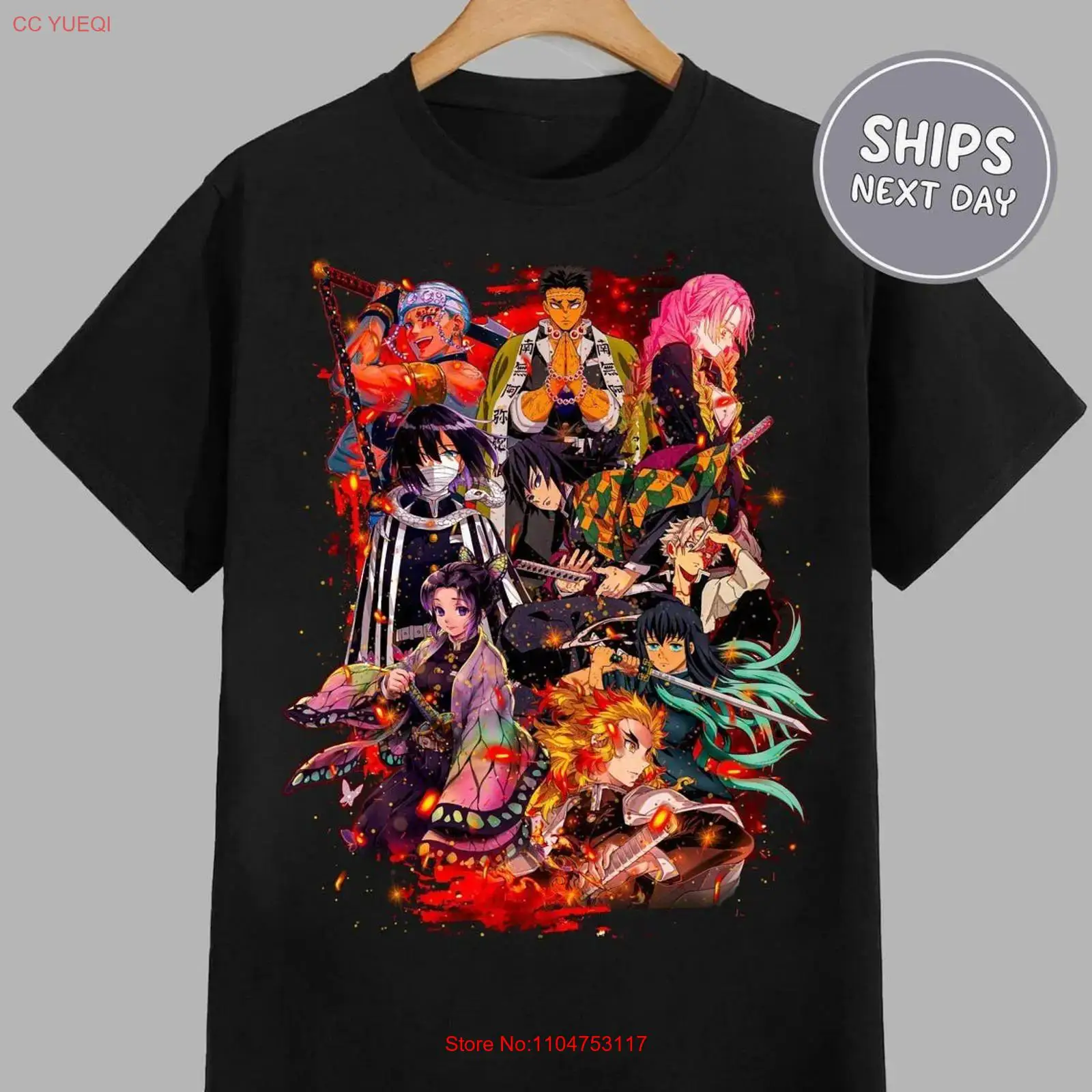 Anime Merchandise Men - Camiseta de Anime Demon Slayer, Estilo