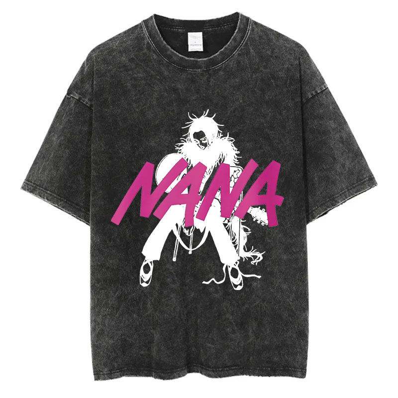 Camiseta lavada Vintage con es - Nana Anime Merchandise reseña y precio